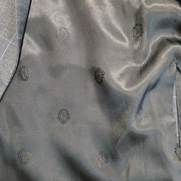 Lauren Ralph Lauren Wool Blazer Sports Coat Men's 44L Two Button Gray Plaid - Picture 10 of 15